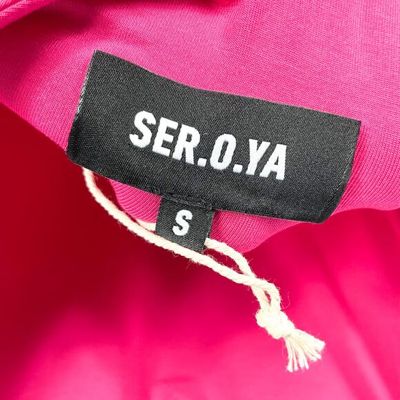 Ser.O.ya Brogan Dress Pink Jersey Crisscross Open Back Sleeveless Maxi Sz‎ S - Picture 13 of 14